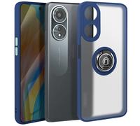 Coque pour Oppo A58 Bague Métallique Support Vidéo Bleu nuit