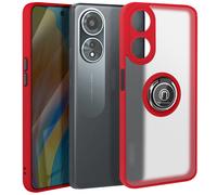 Coque pour Oppo A58 Bague Métallique Support Vidéo Rouge