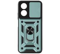 Coque pour Oppo A58 Bague Support Cache caméra coulissant Vert Pâle