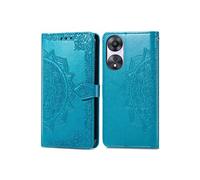 Coque pour Oppo A58 Similicuir Turquoise