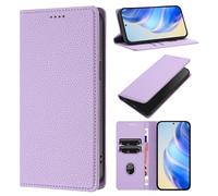 Coque pour Oppo A5X 5G/4G, Housse Etui en Cuir Motif Litchi PU Portefeuille, RFID Blocage, Béquille, Fentes pour Cartes, Protection Coque pour Oppo A5X 5G/4G, Violet