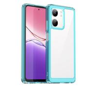 Coque pour Oppo A5X 5G Coque,Matériau en TPU Transparent,Doux et antidérapant,Anti-Empreintes digitales,Coque de Protection Case Cover -Blue(Transparent)