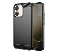 Coque pour Oppo A6 Effet Carbone Protection Souple Antichoc Noir