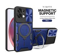 Coque pour Oppo A6 Pro 5G Caméra arrière de protection de précision Avec support résistant aux chocs Bleu