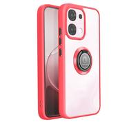 Coque pour Oppo A6 Pro avec Anneau Magnétique Finition Givrée Rouge