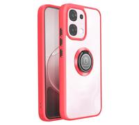 Coque pour Oppo A6 Pro avec Anneau Magnétique Finition Givrée Rouge