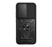 Coque pour Oppo A6 Pro avec Bague Support et Cache Caméra Coulissant Noir