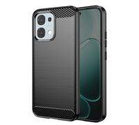 Coque pour Oppo A6 Pro Effet Carbone Protection Souple Antichoc Noir