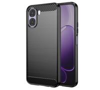 Coque pour Oppo A6x Effet Carbone Protection Souple Antichoc Noir