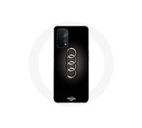 Coque pour Oppo A74 5G Audi Logo cache moyeu fond noir