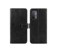 Coque pour Oppo A74 (5G),Oppo A54 (5G) Similicuir Noir