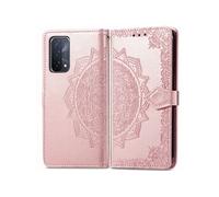 Coque pour Oppo A74 (5G),Oppo A54 (5G) Similicuir Rose