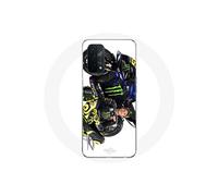 Coque pour Oppo A74 5G Valentino Rossi Pilote de vitesse fond blanc