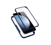 Coque pour Oppo A74 Dos Plexiglas Avant Polymère Coins Renforcés Contour bleu