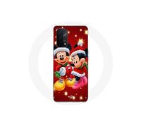 Coque pour Oppo A74 Mickey Mouse et Minnie Mouse le jour de Noël