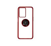 Coque pour Oppo A77, A57 et A57s Bi-matière Bague Métallique Support Vidéo Rouge