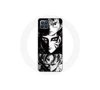 Coque pour Oppo A93 Sangoku Naruto Luffy one piece Dragon Ball Z fond noir et blanc anime manga
