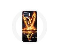 Coque pour Oppo A93 Vikings Série Saison 6 logo V Epée de Feu Fond Noir