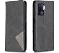 Coque Pour Oppo A94 4g/ F19 Pro/ Reno5 F, Housse Portefeuille En Cuir Etui Avec Tpu Silicone Bumper Antichoc Magnétique Flip Case, Porte Cartes Avec Fonction Support Cover Pu Poche[Hou993336]