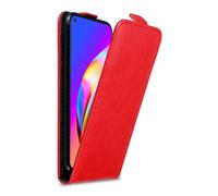 cadorabo Coque Compatible avec Oppo A94 5G en Rouge DE Pomme - Housse Protection en Style Flip avec Fermoire Magnétique - Etui Poche Folio Case Cover