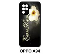 Coque Pour Oppo A94 - Carpe Diem Fleur - Silicone - Noir