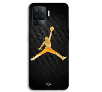 Coque Pour Oppo A94 Jordan logo 23 nike basketball couleur dorée Maniacase