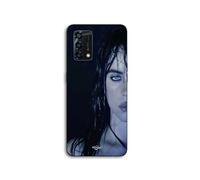 Coque Pour Oppo A95 Billie Eilish visage fond noir