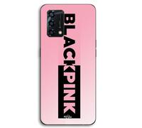 Coque Pour Oppo A95 Blackpink logo rose et noir Maniacase