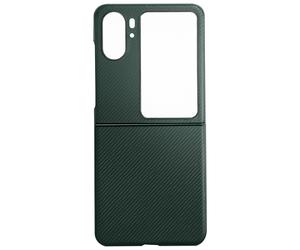 Coque pour Oppo Find N2 Flip Style carbone Conception 2 parties Vert Foncé