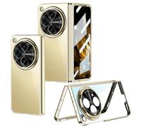 COQUE pour Oppo Find N3,Film de Transparent galvanisé intégré, étui de Protection pour téléphone Portable, de téléphone Pliable pour Oppo Find N3-Or