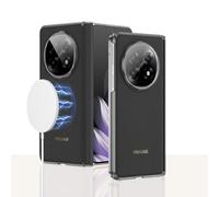 COQUE pour Oppo Find N5, étui de Protection Ultra Fin en Cuir uni avec charnière, Anneau magnétique caché, étui de téléphone Pliable pour Oppo Find N5-Noir