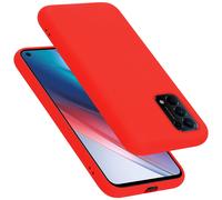 cadorabo Coque Compatible avec Oppo Find X3 Lite, Étui Housse en Silicone- Coque pour Find X3 Lite- Protection Antichoc, Anti-Empreintes- TPU Housse de Protection - Mat Liquid Red