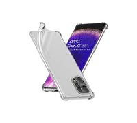 Coque pour Oppo Find X5 Gel Silicone Coins Rebords Renforcés Antichoc, Transparent
