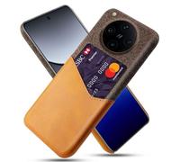 Coque pour Oppo Find X8 Pro 5G,Antidérapant,Pprotection Contre la Chute à 360°,Résistance aux Empreintes digitales,Caisse en Cuir en Toile et en PU avec 1 Fente pour Cartes derrière-Brown