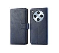 Coque pour Oppo Find X8 Pro Similicuir Bleu foncé