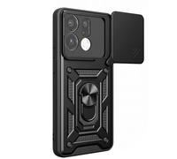 Coque pour Oppo Find X9 Antichoc avec Cache Caméra Pivotant et Bague Support Noir
