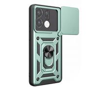 Coque pour Oppo Find X9 Antichoc avec Cache Caméra Pivotant et Bague Support Vert