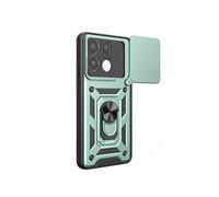 Coque pour Oppo Find X9 Antichoc avec Cache Caméra Pivotant et Bague Support Vert