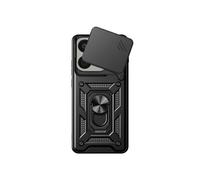 Coque pour Oppo Find X9 Pro avec Bague Support et Cache Caméra Coulissant Noir