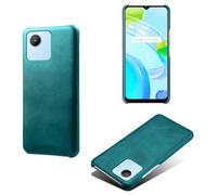 Coque pour Oppo Realme C30 4G,Anti-dérapage,Protection Contre Les Chutes,Coquille arrière Simple de Couleur Solide,Design en Cuir d'imitation en Plastique-Green