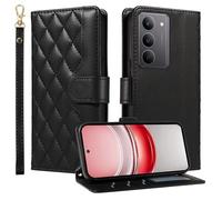Coque pour Oppo Realme C75 4G / Realme 14x 5G Etui Coque Portefeuille PU Cuir avec Porte Carte à Rabat Magnétique Clapet Housse Protection Flip Case Cover Étui, Noir