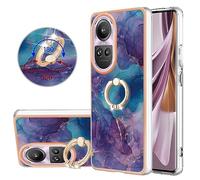 Coque pour OPPO Reno 10 Pro 5G Marbre,Housse étui gel en silicone Paillette Marbre Texture avec Rotation Bague 360 °Stand Holder anti-dérapant pour OPPO Reno 10 Pro 5G pare-chocs TPU Souple,Pourpre