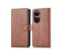 Coque pour Oppo Reno 10 Pro,Oppo Reno 10 Similicuir Marron