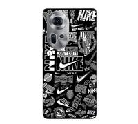 Coque Pour Oppo Reno 11 5g Nike Air Logo Graffiti Noir Et Blanc Maniacase