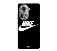 Coque Pour Oppo Reno 11 5g Nike Logo Blanc Front Noir Maniacase