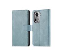 Coque pour Oppo Reno 11 F Similicuir Bleu clair