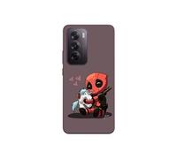 Coque de téléphone - Maniacase - Oppo Reno 12 5G - Bébé Deadpool avec Licorne - Silicone - Souple