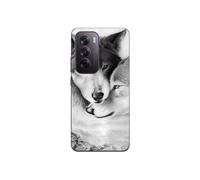 Coque Pour Oppo Reno 12 5g Le Loup Et La Louve Animal Noir Et Blonc Maniacase
