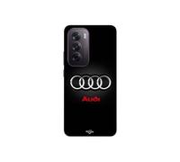 Coque Pour Oppo Reno 12 pro 5G Logo de voiture Audi gris et rouge