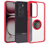 Coque pour Oppo Reno 12 Pro Bague Métallique Support Vidéo Rouge